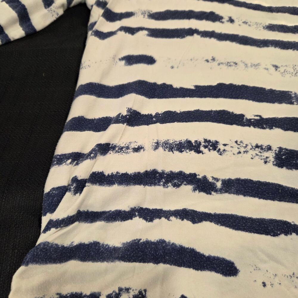 FDJ French Dressing Jeans Nautical Striped Knit Top White Blue Womens Size XL - Picture 6 of 12